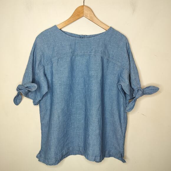 Martha Stewart Linen Blend Shirt - Picture 1 of 8